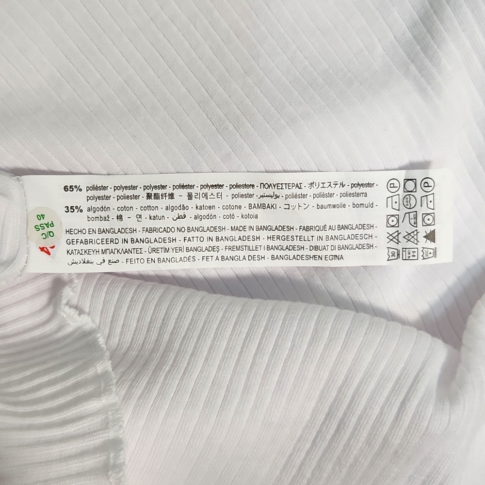 3/$15 Zara Girls White Ribbed Cropped Halter Tank, Size 5 ~ EUC - Picture 4 of 4